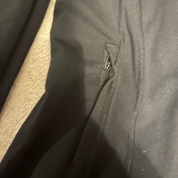 Black Hooded Jacket with Full-Length Zipper - Picture 5 of 8